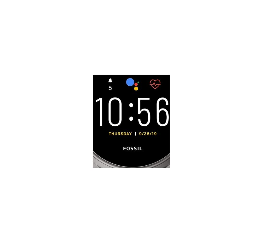 Fossil Gen 5 Carlyle HR FTW4024 Smartwatch – Smoke RVS 44 mm