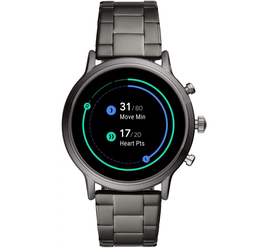 Fossil Gen 5 Carlyle HR FTW4024 Smartwatch – Smoke RVS 44 mm