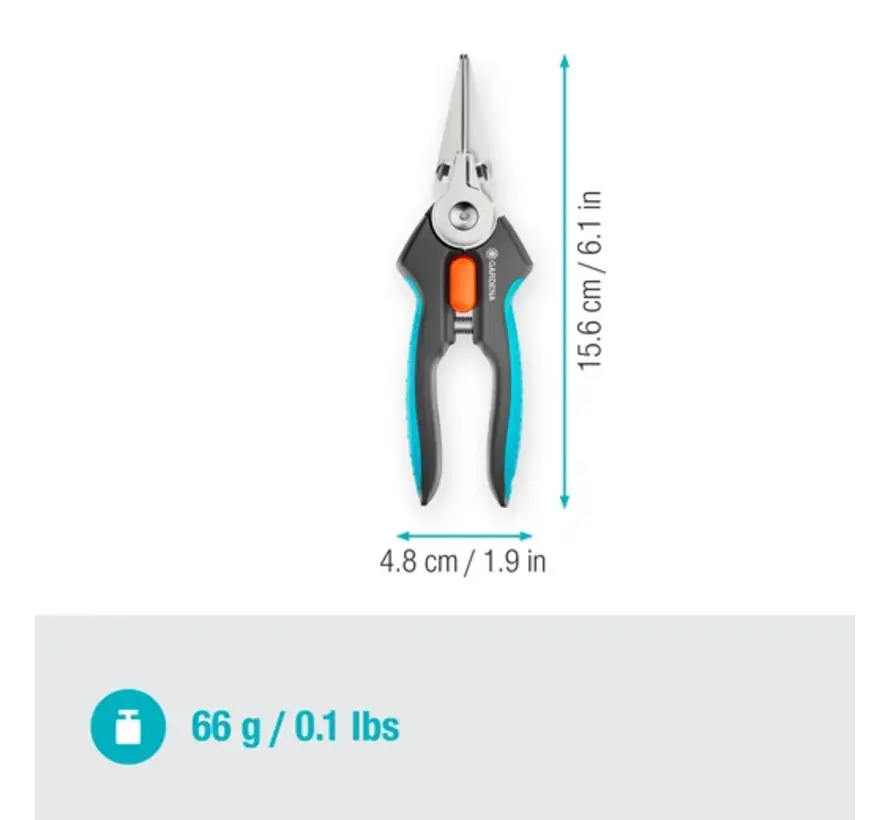 GARDENA GripCut Oogstschaar met Grijper – RVS