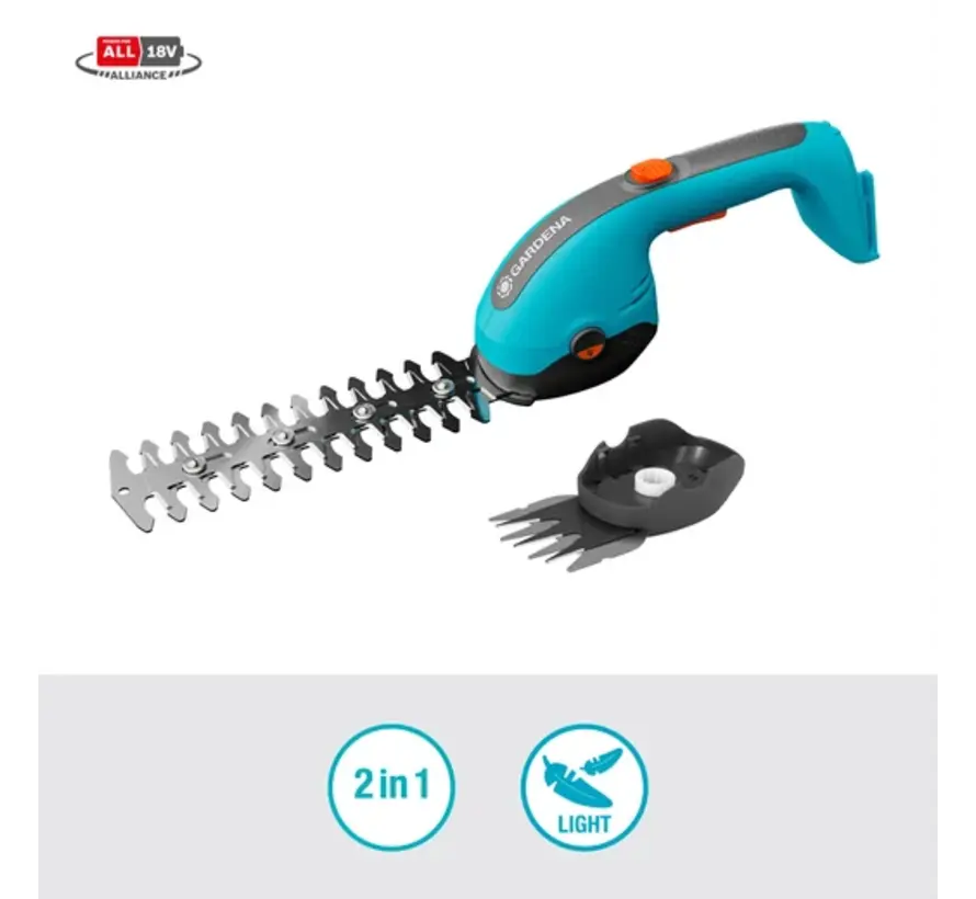 GARDENA PowerCut 20/18V P4A Accu Gras- en Buxusschaar Solo
