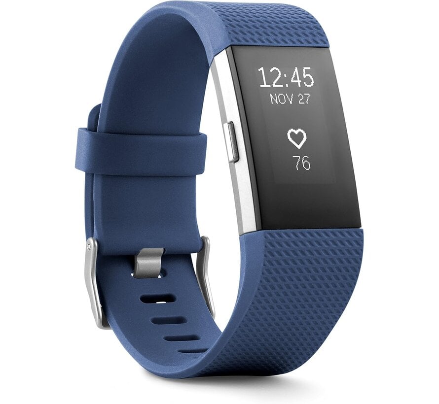 Fitbit Charge 2 Blue/Silver Large – Activiteitstracker