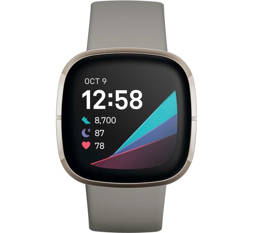 Fitbit Sense Sage Grey/Silver – Gezondheids-smartwatch