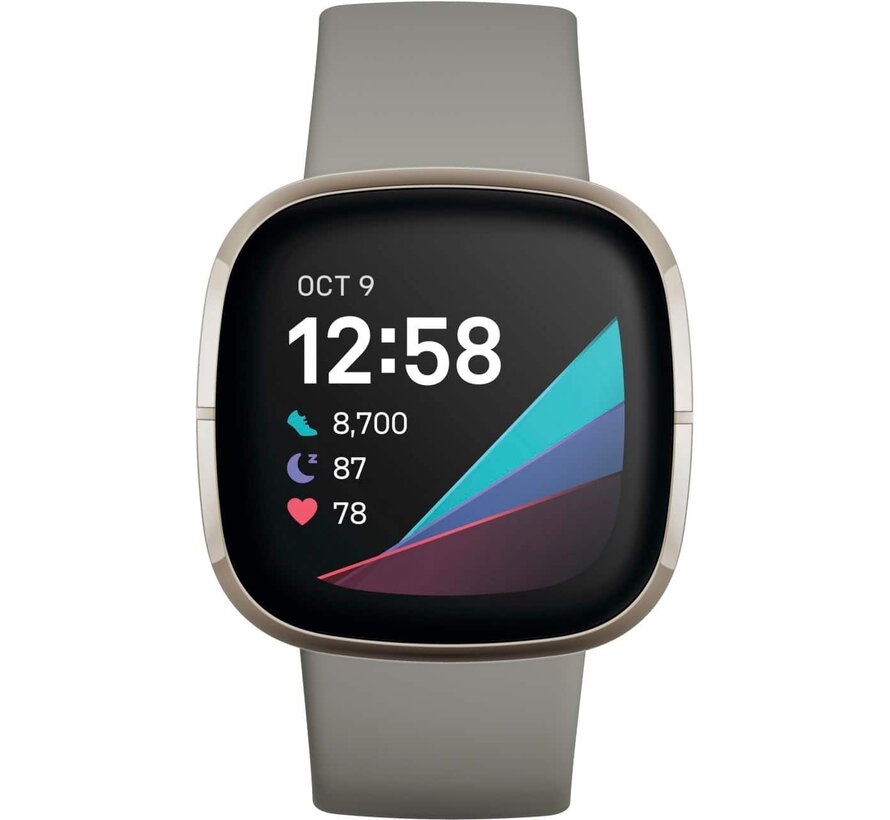 Fitbit Sense Sage Grey/Silver – Gezondheids-smartwatch