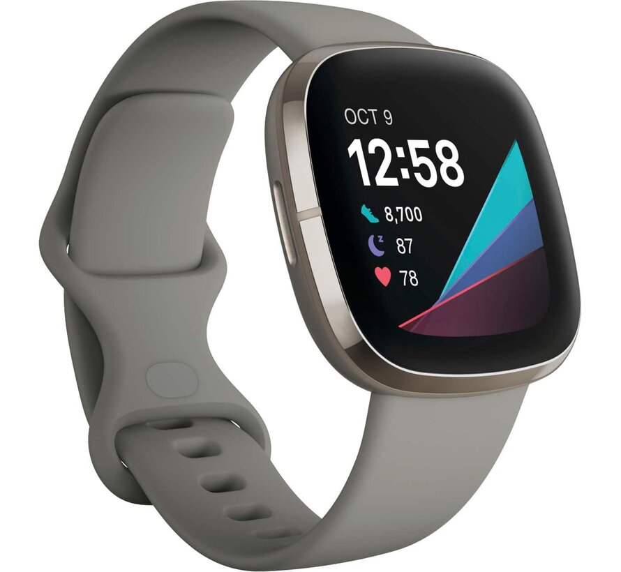 Fitbit Sense Sage Grey/Silver – Gezondheids-smartwatch