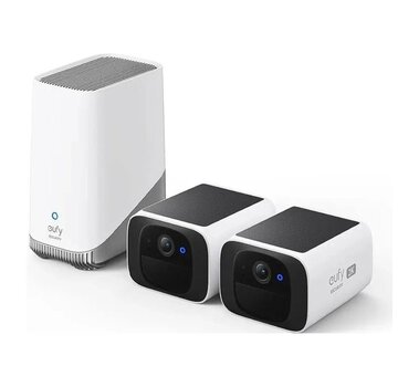 eufy SoloCam S220 2-pack + HomeBase 3 – 2K zonnecamera-set