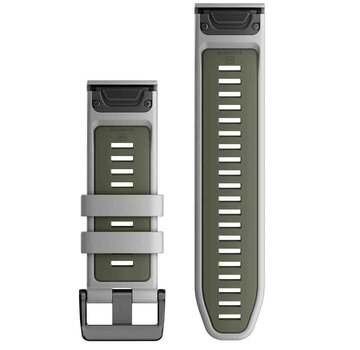Garmin QuickFit 26 mm Siliconen Horlogeband Fog Gray/Moss