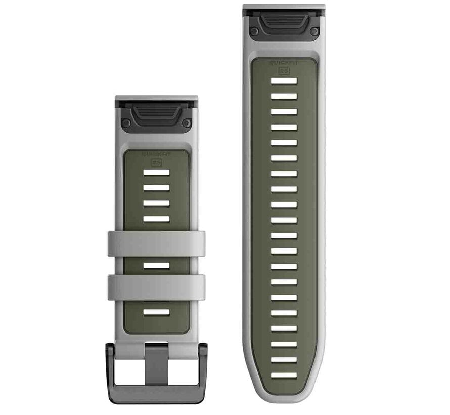 Garmin QuickFit 26 mm Siliconen Horlogeband Fog Gray/Moss