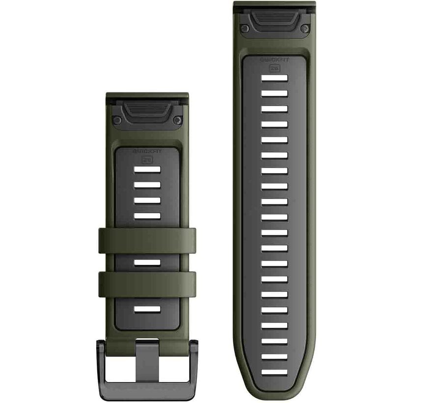 Garmin QuickFit 26 mm Siliconen Horlogeband Moss/Graphite