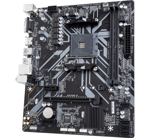 Gigabyte B450M H Micro-ATX Moederbord AM4
