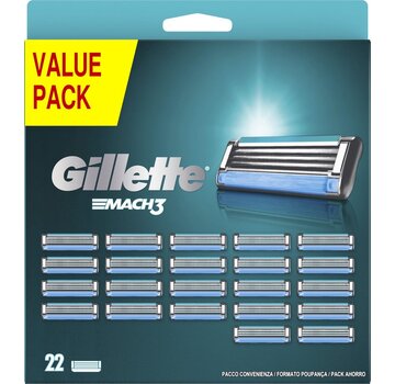 Gillette Mach3 Navulmesjes – 22 Stuks