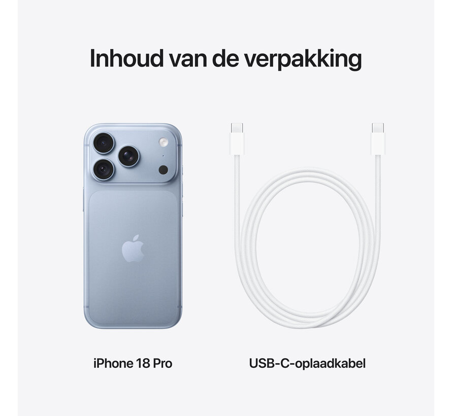 Apple iPhone 18 Pro 512GB Gletsjer (lichtblauw)