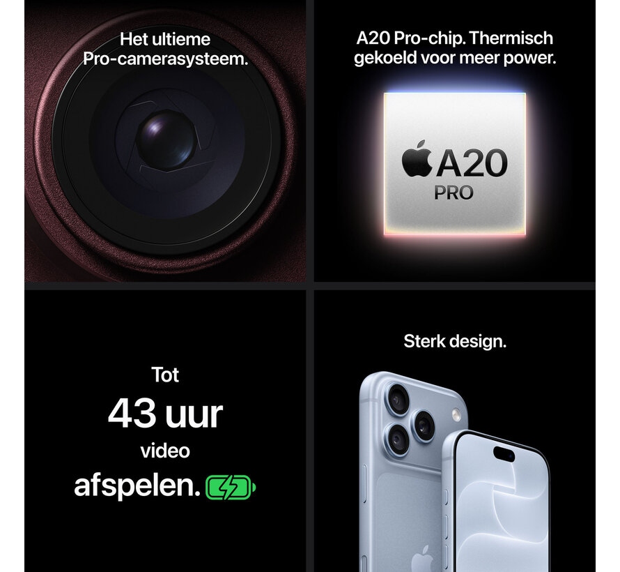 Apple iPhone 18 Pro Max 256GB Gletsjer (lichtblauw)