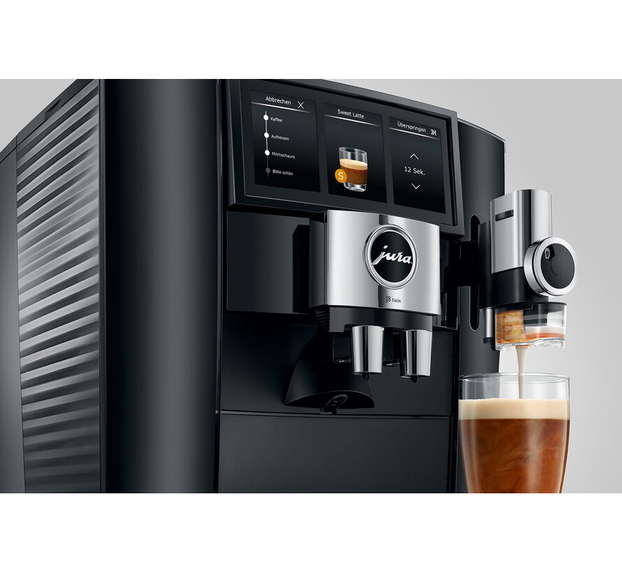JURA J8 twin Diamond Black (EA) Koffiemachine met Twee Molens