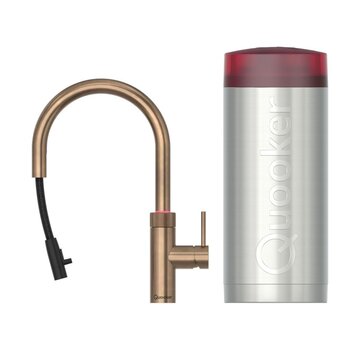 Quooker Flex Round Messing Patina met COMBI Boiler