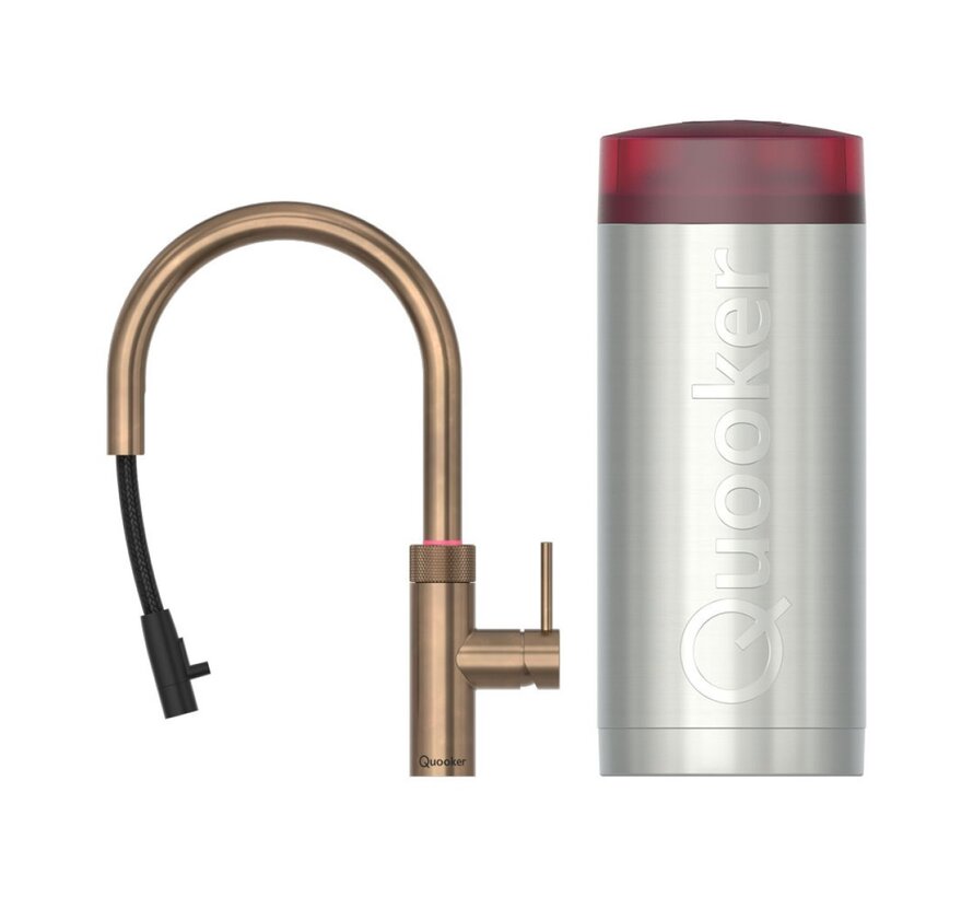 Quooker Flex Round Messing Patina met COMBI Boiler