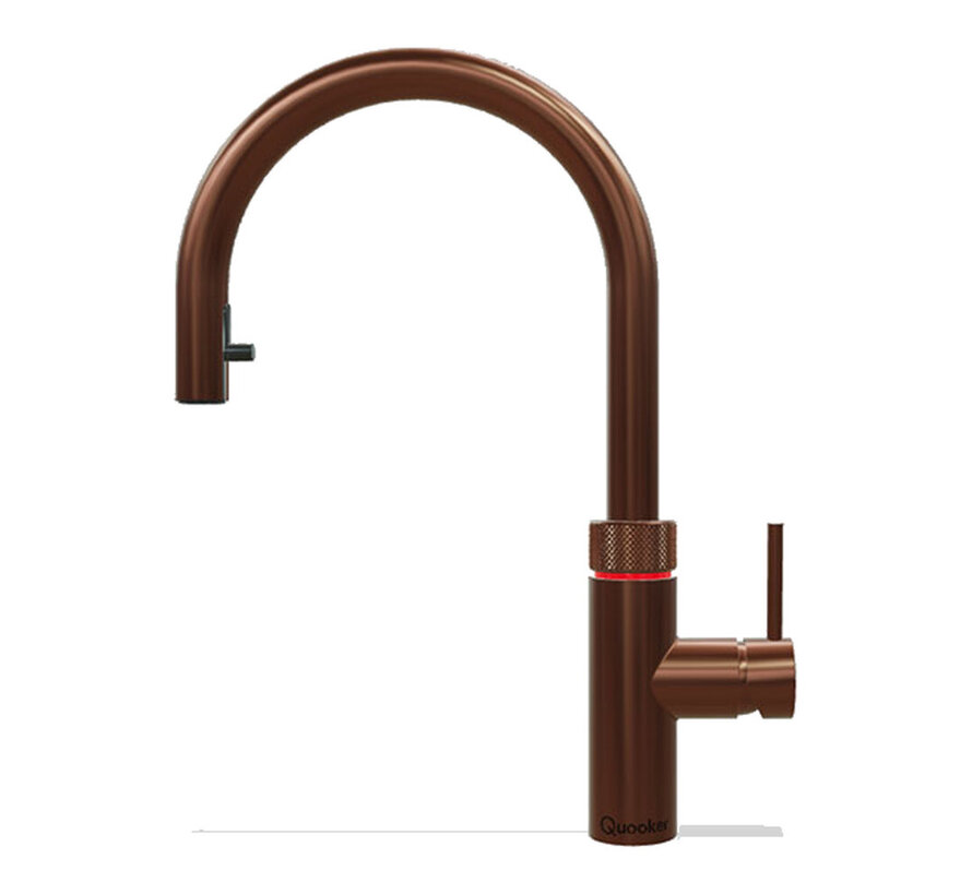 Quooker Flex Round Messing Patina met COMBI Boiler