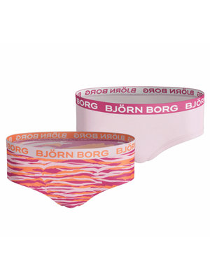 Bjorn Borg Meisjes Hipster 2-Pack – Roze Print