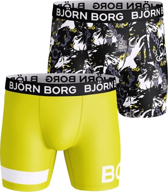 Bjorn Borg jongens boxershorts - 2pack - performance - zwart - maat 146