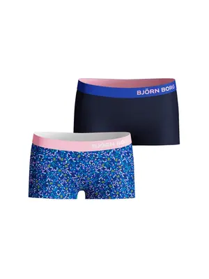 Bjorn Borg Meisjes Hipster 2-Pack – Donkerblauw & Print