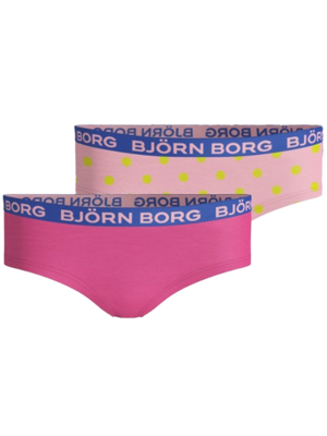 Bjorn Borg Meisjes Hipster 2-Pack – Roze & Stippen