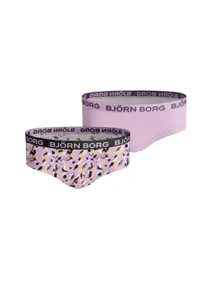 Bjorn Borg Meisjes Hipster 2-Pack – Paars & Print