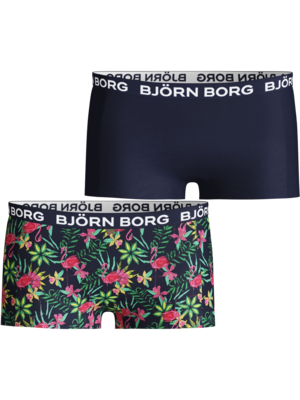 Bjorn Borg Meisjes Minishorts 2-Pack – Donkerblauw/Print