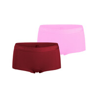 Meisjes Minishorts 2-Pack – Bordeaux/Roze