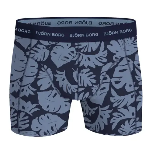 Bjorn Borg Björn Borg Cotton Stretch Boxershorts 3-Pack – Zwart, Donkerblauw & Bladerenprint