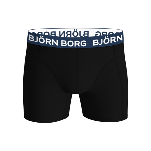 Bjorn Borg Björn Borg 3-Pack Boxershorts Cotton Stretch – Zwart/Logoband