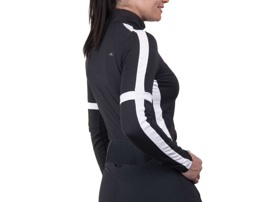 Race Half-Zip Wmn  Black/White