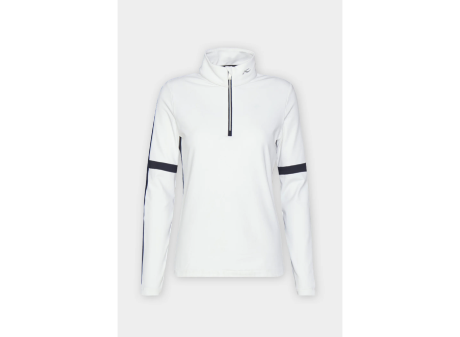 Race Half-Zip Wmn White Deep Space