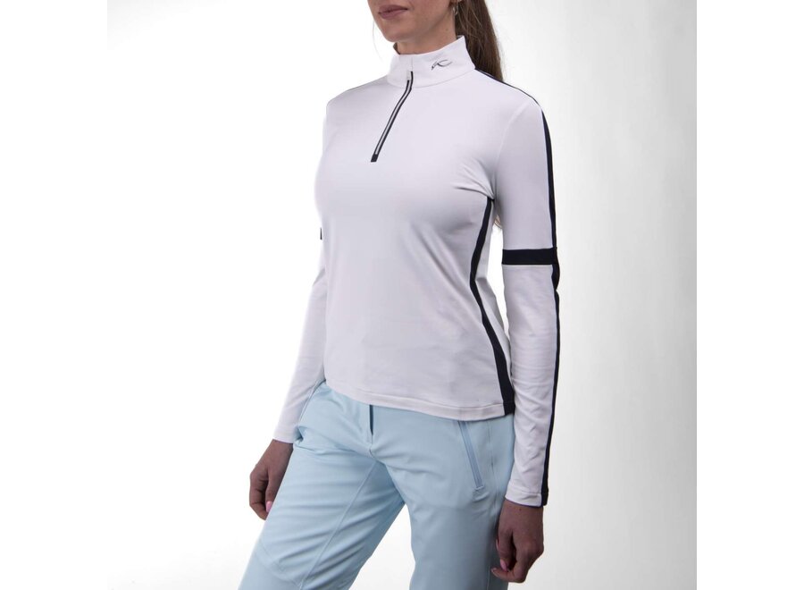 Race Half-Zip Wmn White Deep Space