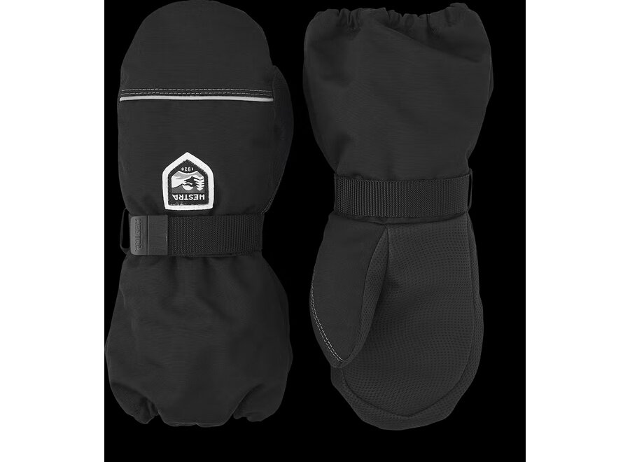 Kid's Wool Terry Mitt Black