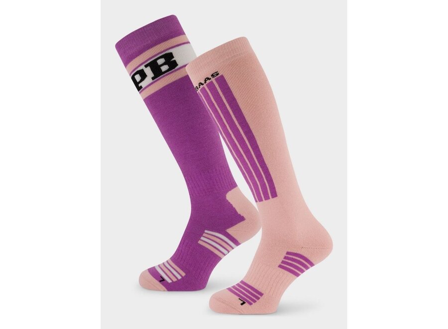 Ski Socks 2-pack Swedish Pink