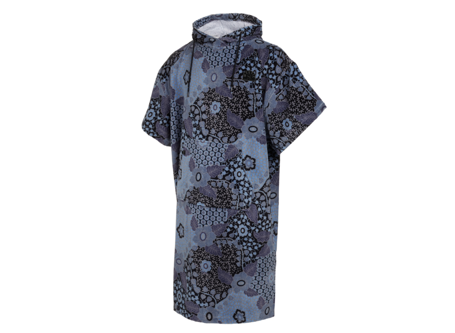 Poncho Velours AOP BlueBlack