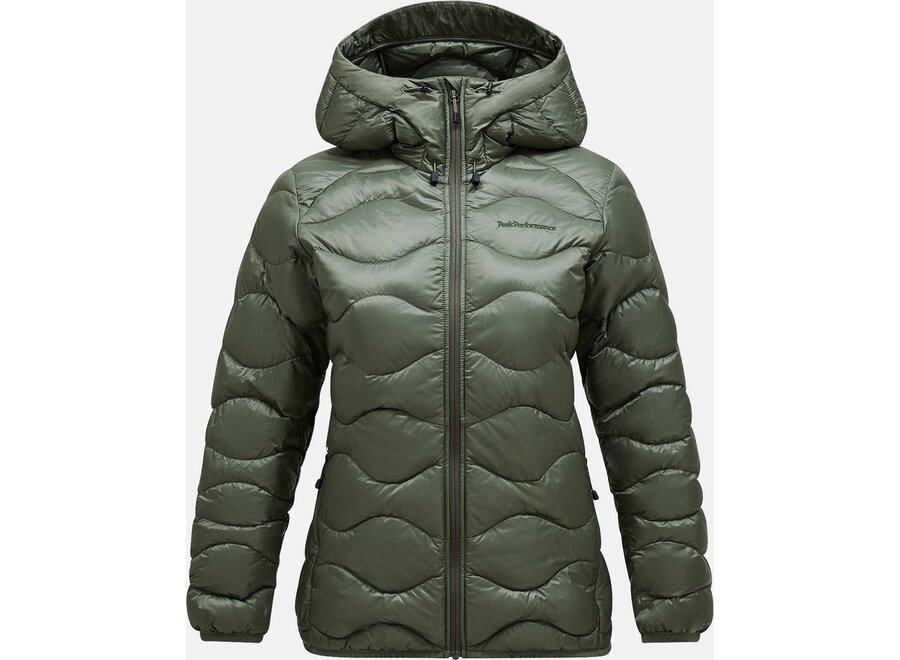 W Helium Down Hood Jkt PineNdl