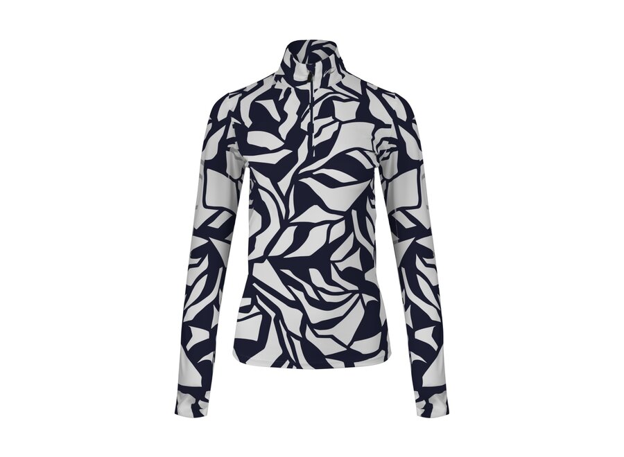 Women  Motion Print Hallf zip