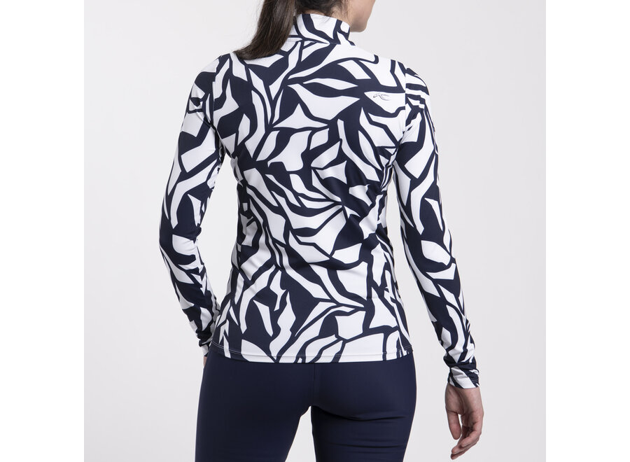 Women  Motion Print Hallf zip