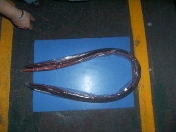 Rubber on canopy on rear side