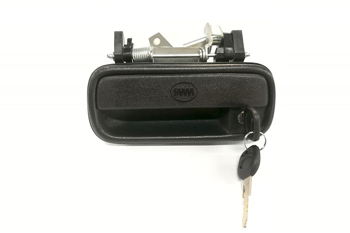 Door handle complete with lock