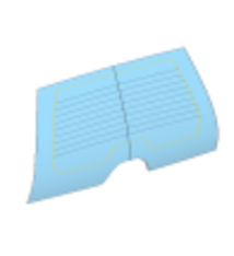 Rear tinted glass w.defroster with hole