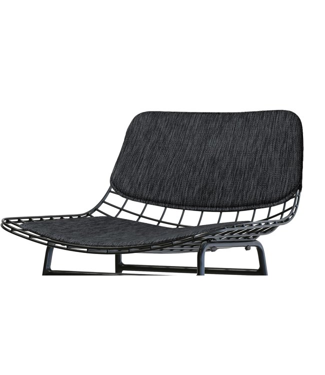 HKLIVING Kussens wire bar stool comfort kit dark grey