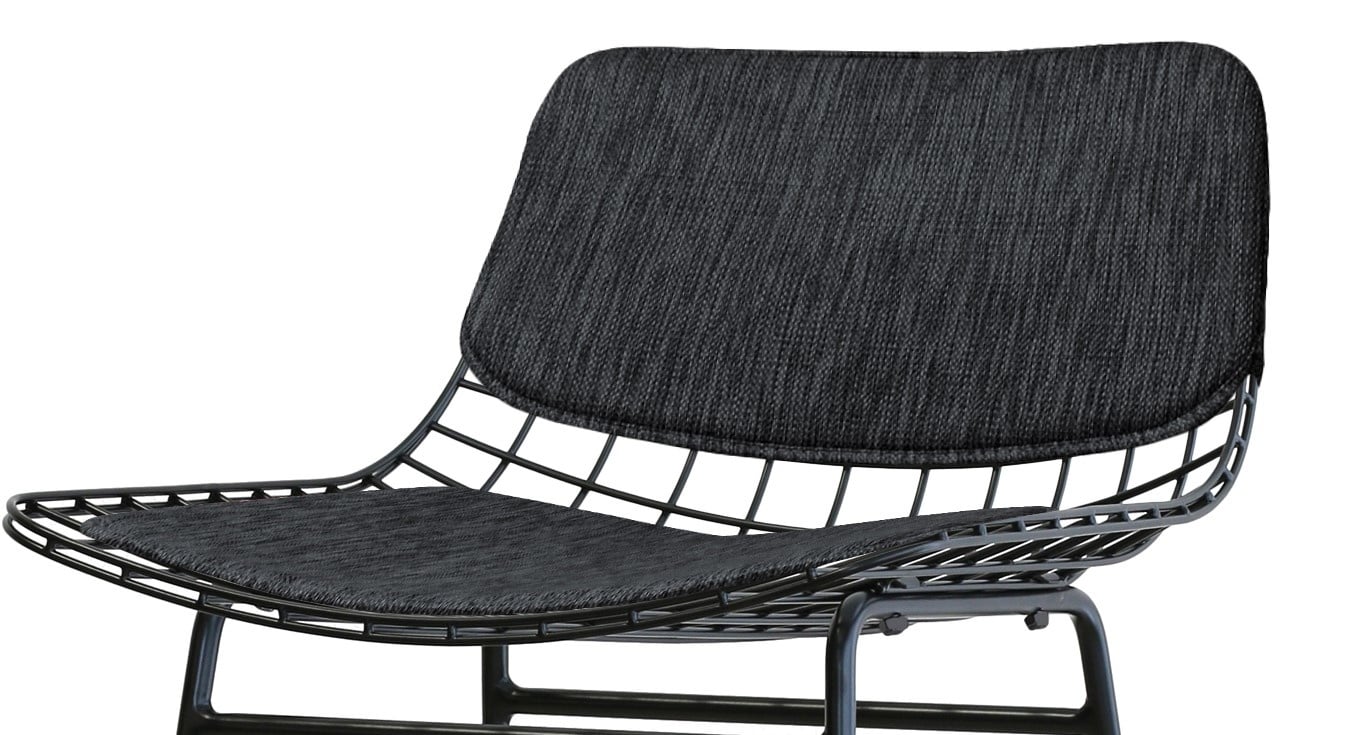 Kussens wire bar stool comfort kit black - Kklup