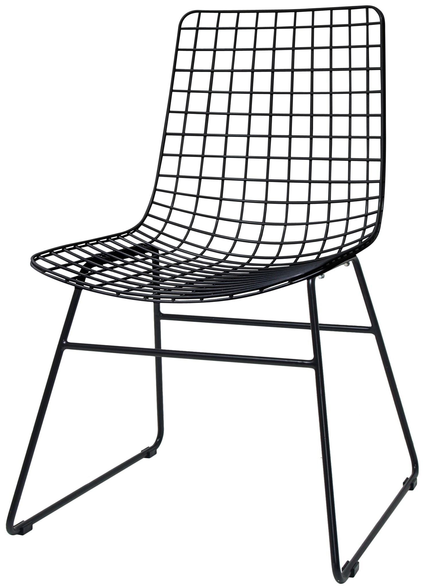 stoel metal wire chair black - Kklup