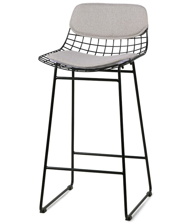 HKLIVING Kussens wire bar stool comfort kit pebble
