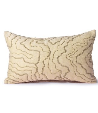 HKliving Kussen cream cushion with stitched lines (30x50)