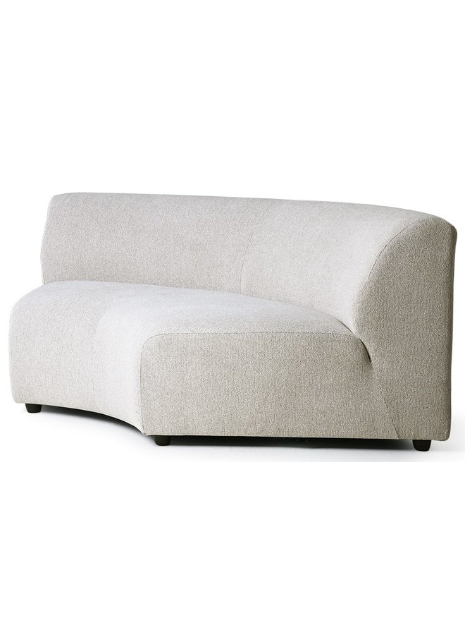 Bank jax couch: element round, sneak, light grey