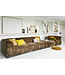 HKliving Bank vint couch: element left, corduroy velvet, aged gold