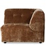 HKliving Bank vint couch: element right, corduroy velvet, aged gold
