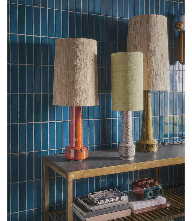 HKLIVING Lampenkap cone lamp shade silk natural (ø36cm)